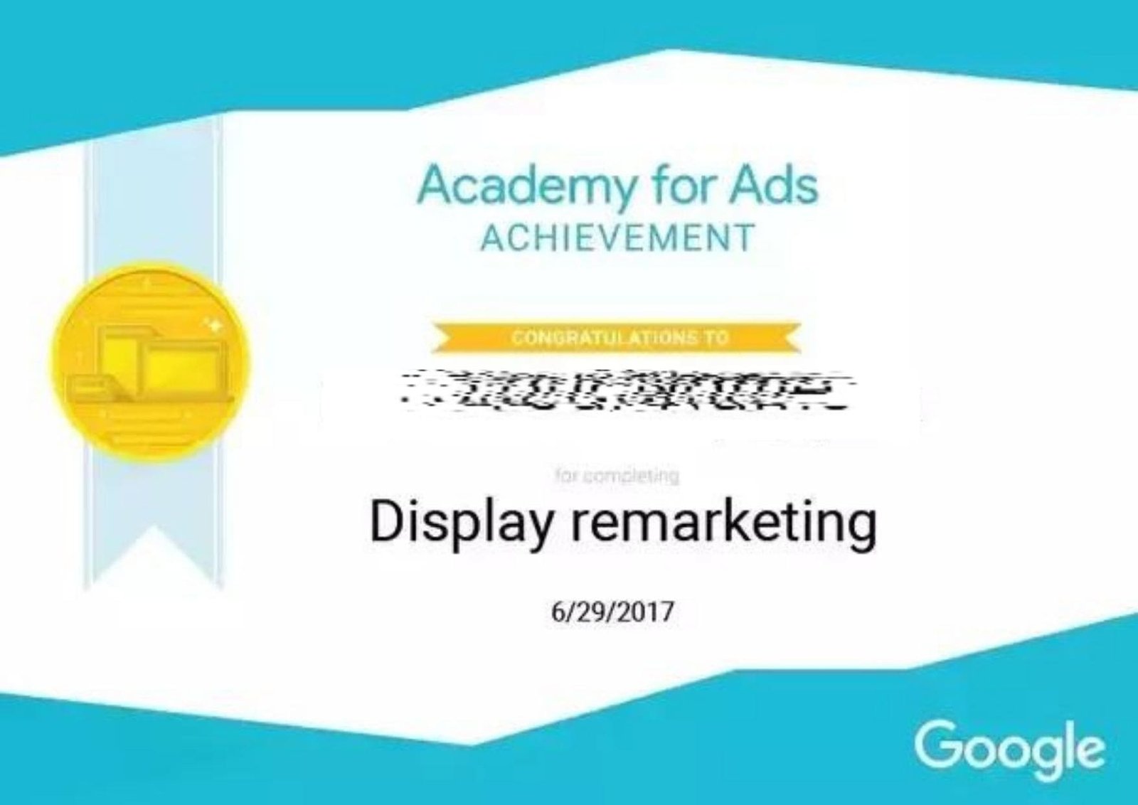Digital Marketing Course Certificate