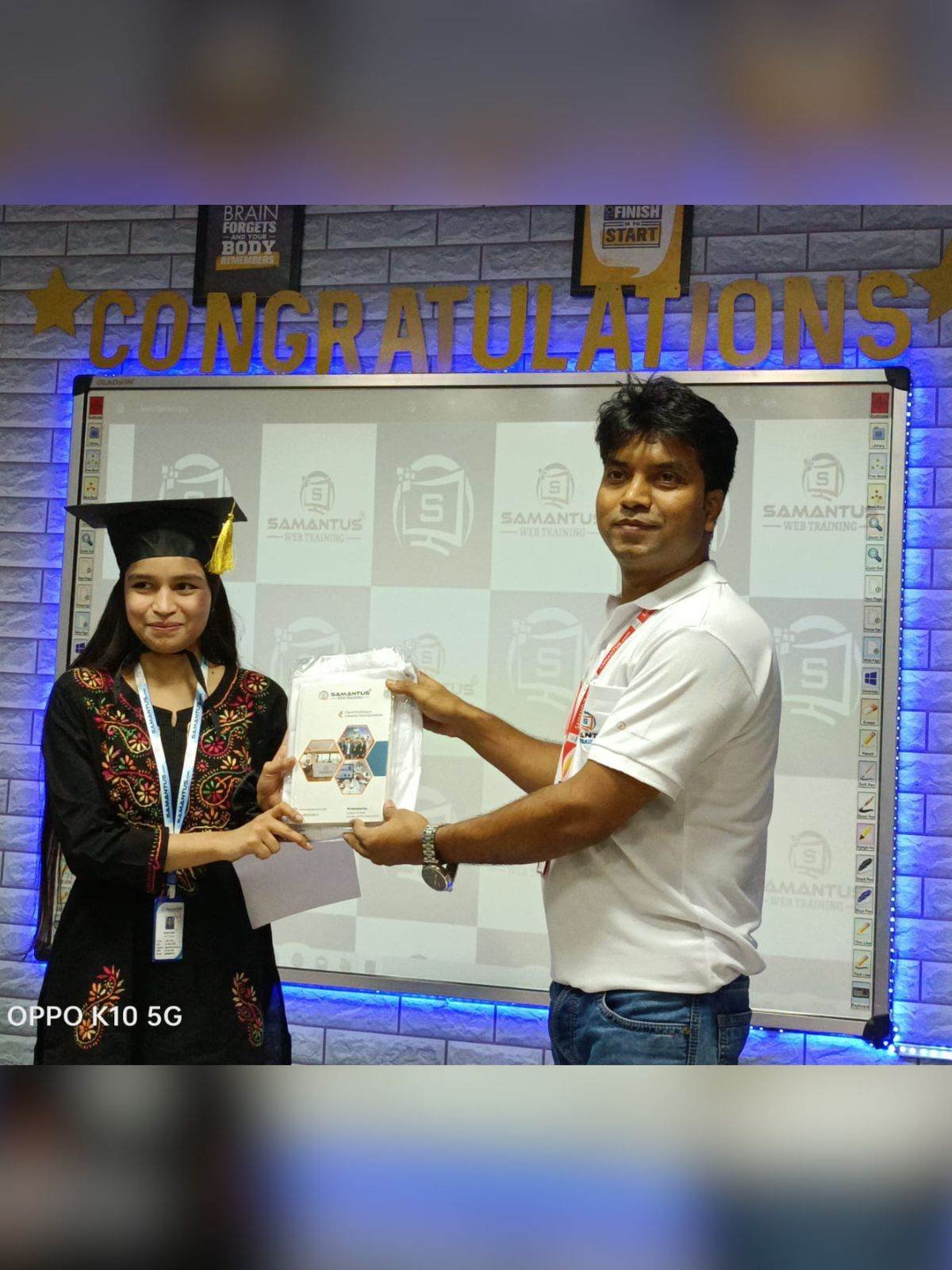 Samantus student certificate